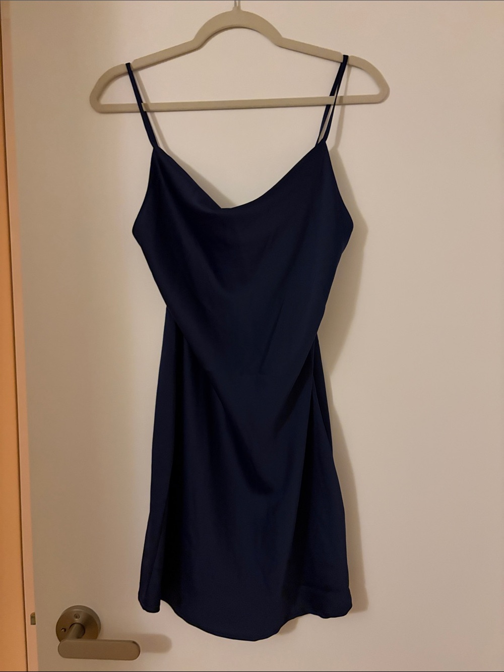 Urban Outfitters Navy Slip Mini Dress with Spaghetti Straps
